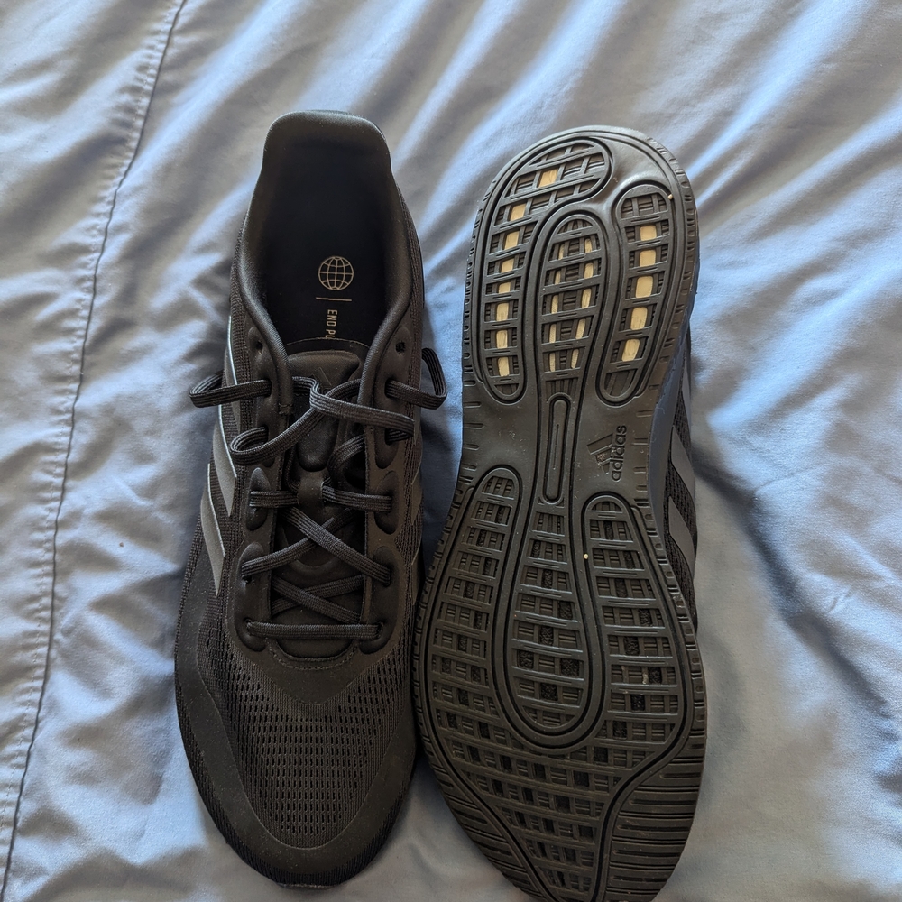 Adidas Gray Athletic Shoes Mesh Upper Performance - Picture 4 of 4